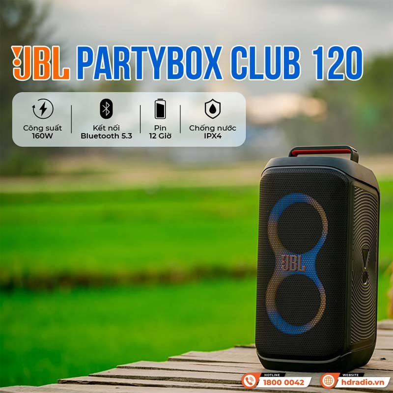 Tính năng đèn LED và âm thanh chất lượng của Loa JBL PartyBox Club 120