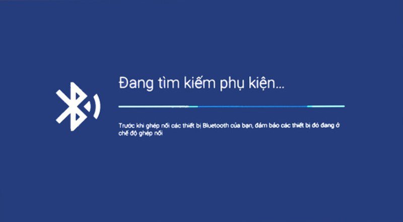Tivi đang trong quá trình tìm kiếm các thiết bị Bluetooth khả dụng để ghép đôi