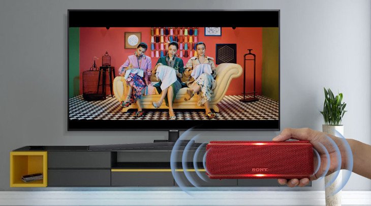 Tivi Samsung hiển thị âm thanh phát ra từ loa Bluetooth đã được kết nối