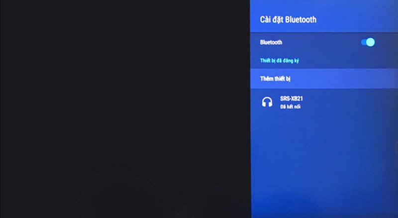 Tivi Smart đã thiết lập kết nối thành công với loa Bluetooth, nâng cấp trải nghiệm âm thanh