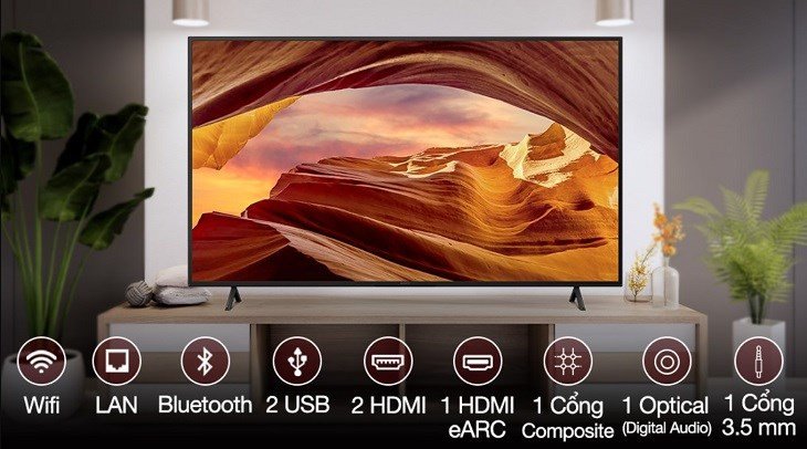 Tivi Sony 4K 43 inch KD-43X77L kết nối Bluetooth với loa không dây cho âm thanh sống động