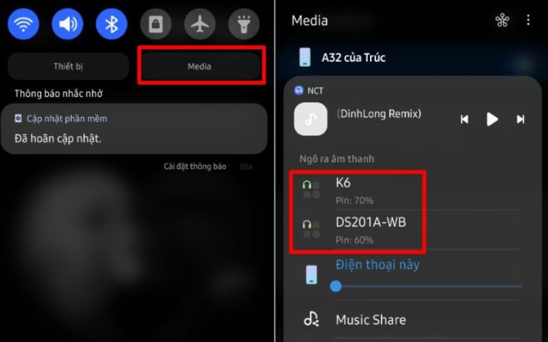 Tùy chỉnh ngõ ra âm thanh Bluetooth trên điện thoại