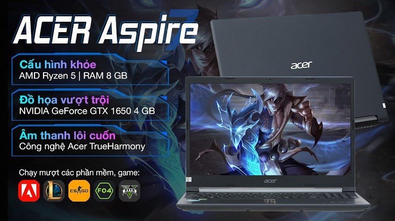 Acer Aspire 7 Gaming A715 42G R05G R5 màn hình 144Hz