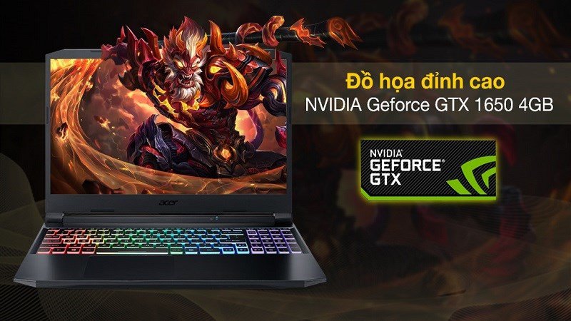 Acer Nitro 5 Gaming AN515 R5 hiển thị môi trường game sinh động, khẳng định khả năng chơi game mượt mà