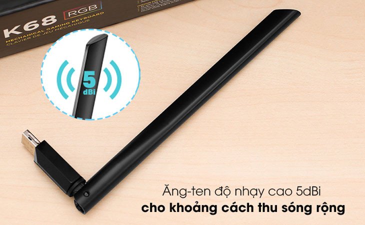 Adapter wifi rời có anten ngoài giúp cải thiện khả năng thu sóng Wi-Fi