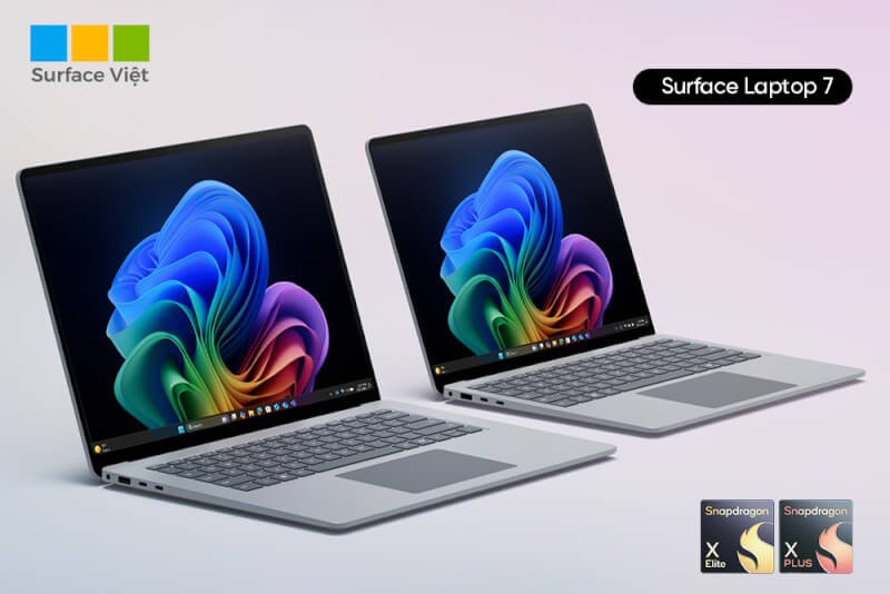 Ảnh cận cảnh thiết kế mỏng nhẹ của Surface Laptop 7, cho thấy sự tinh tế trong từng đường nét và chất liệu cao cấp, ảnh hưởng đến giá Surface Laptop 7.
