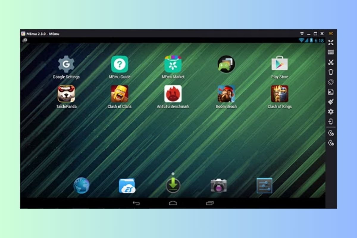 Ảnh chụp màn hình MEmu Play với các tùy chọn cài đặt cấu hình, minh họa khả năng tùy chỉnh của giả lập nhẹ này