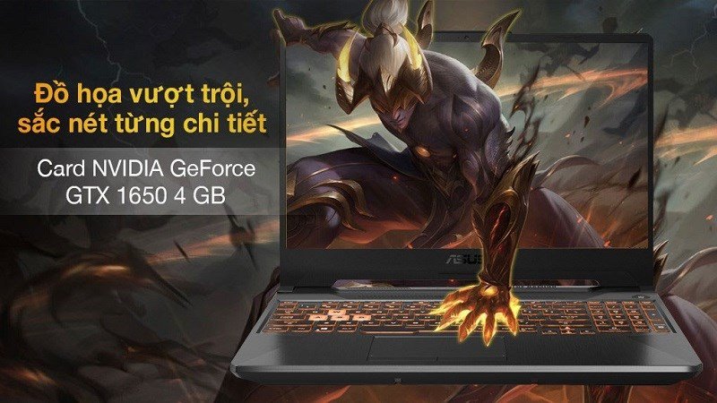 Asus TUF Gaming FX506LHB hiển thị hiệu năng chơi game mượt mà trên màn hình độ phân giải cao