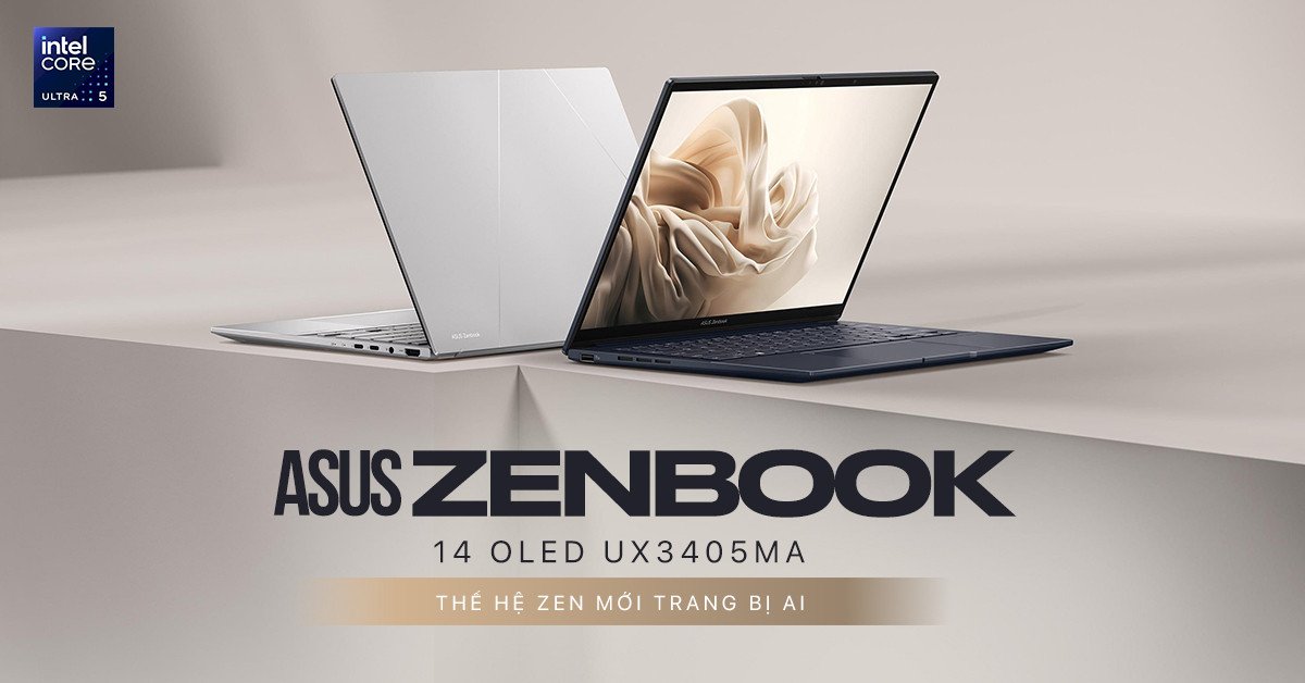 ASUS Zenbook 14 OLED UX3405MA-PP151W sang trọng với màn hình OLED rực rỡ