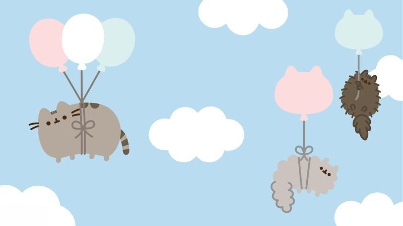 Background laptop đẹp màu pastel với những hình vẽ đơn giản