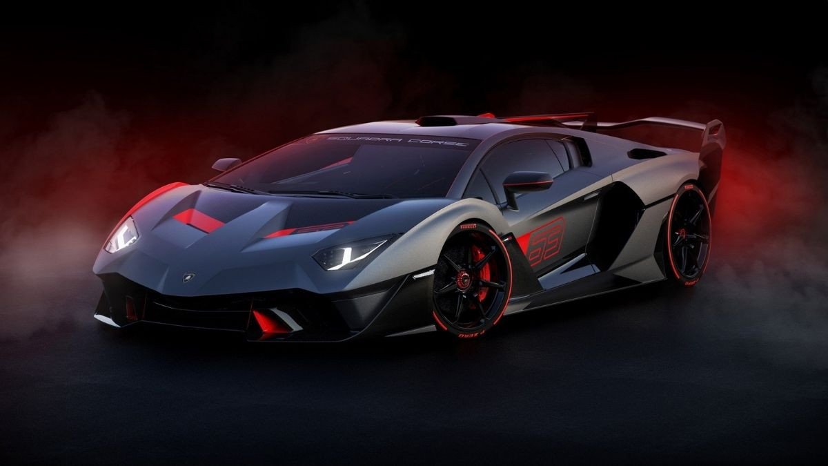 Background laptop Lamborghini Huracan EVO màu xanh lam