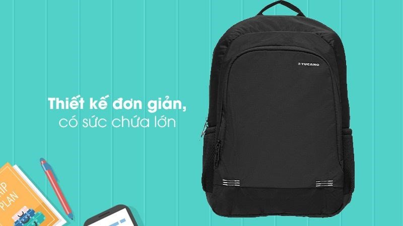 Balo chống sốc Tucano với thiết kế bền vững và đơn giản