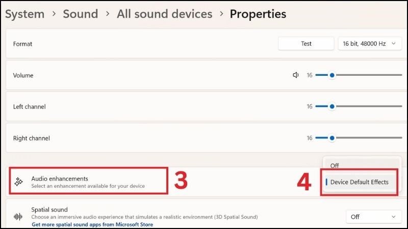 Bấm vào Disable all enhancements