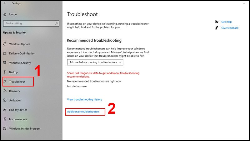 Bấm vào nơi khắc phục sự cố âm thanh khi âm thanh laptop bị nhỏ