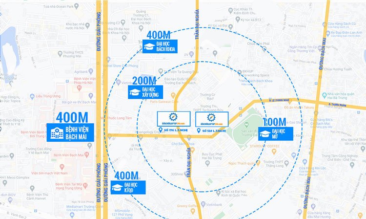 Bản đồ vị trí Laptop 24h Lê Thanh Nghị 128