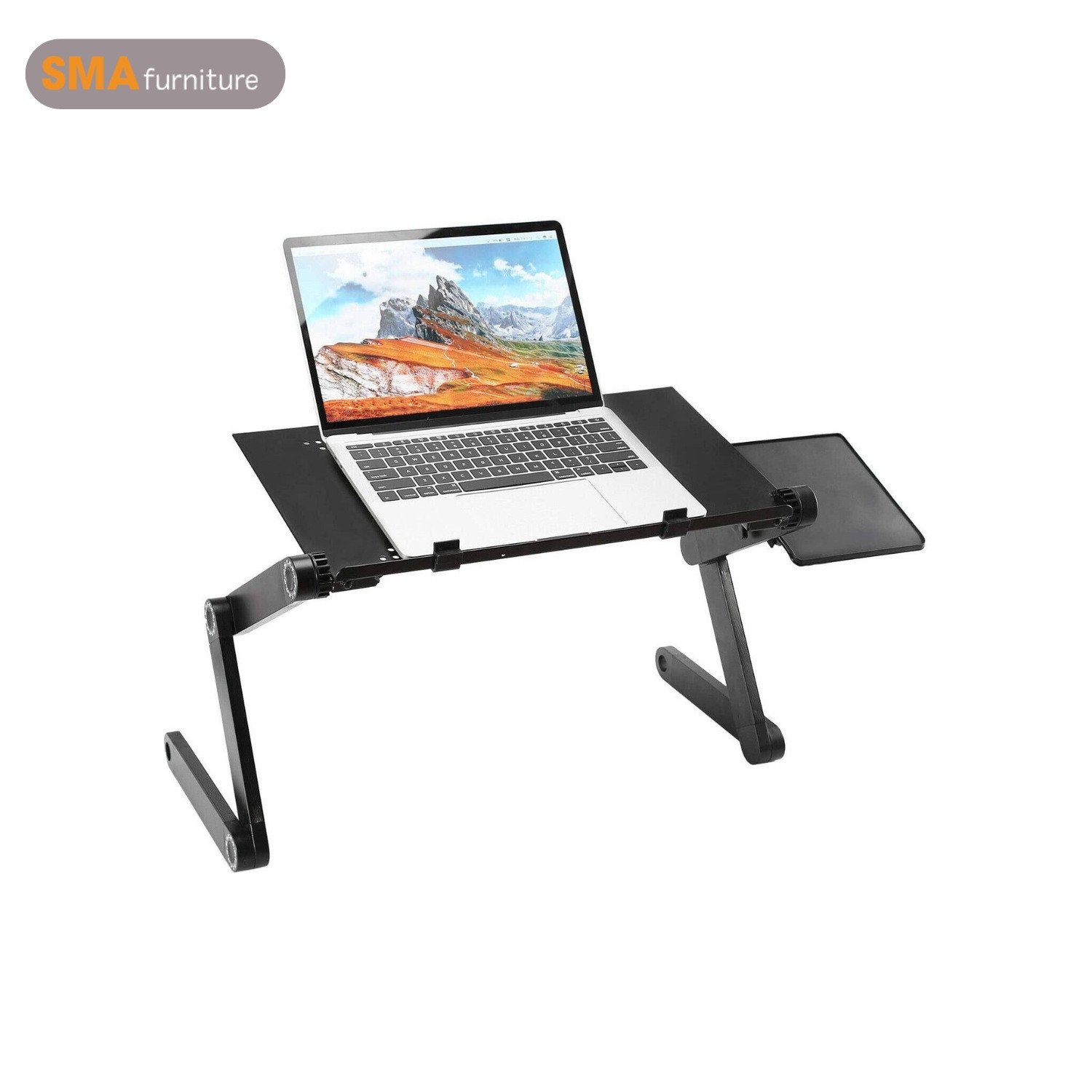 Bàn kê laptop gấp gọn trên giường cho không gian nhỏ