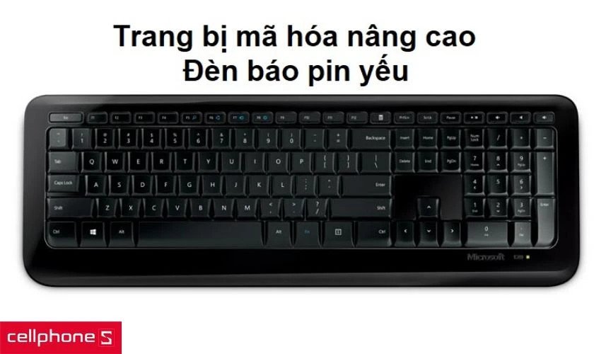 Bàn phím không dây bảo mật cao phù hợp với laptop