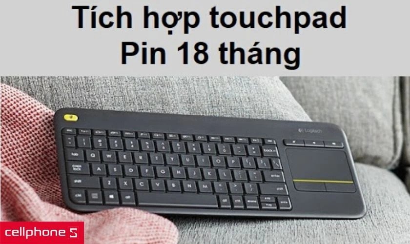 Bàn phím không dây bluetooth Logitech K400 Plus