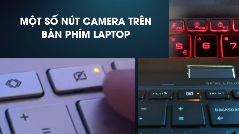 Bàn phím laptop Dell với phím chức năng bật camera