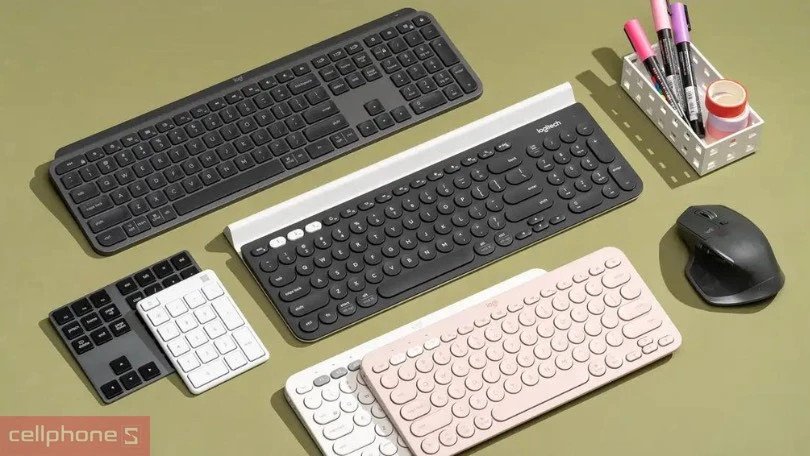 Bàn phím Logitech Bluetooth kết nối không dây linh hoạt