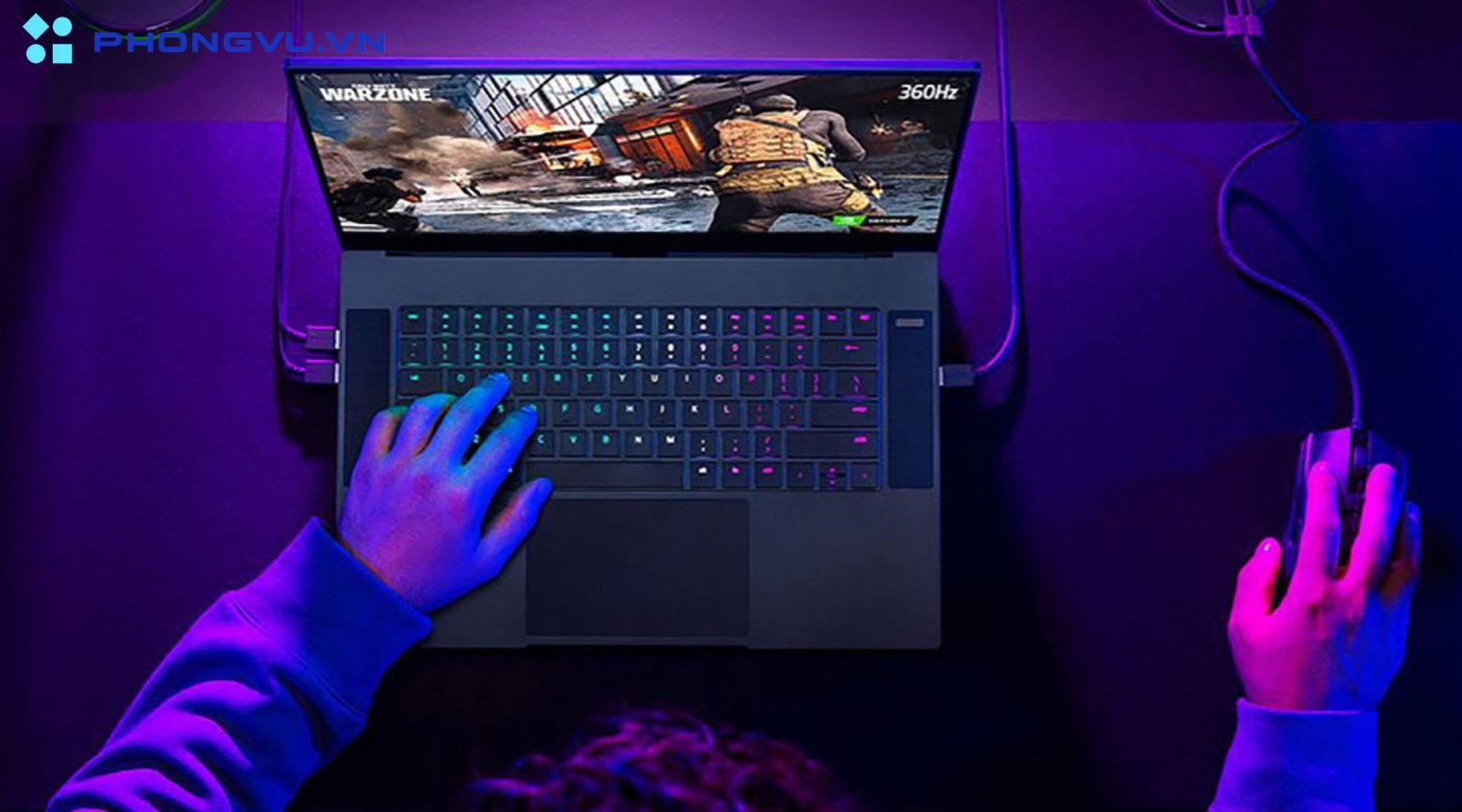 Bàn phím RGB của một chiếc laptop gaming, được thiết kế chuyên dụng cho game thủ, là một phần quan trọng của laptop chơi game tốt nhất hiện nay.