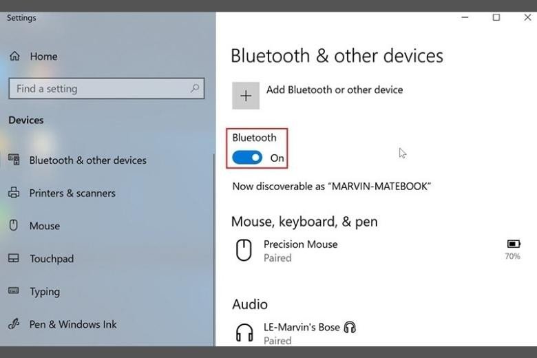 Bật Bluetooth trên Win 8.1