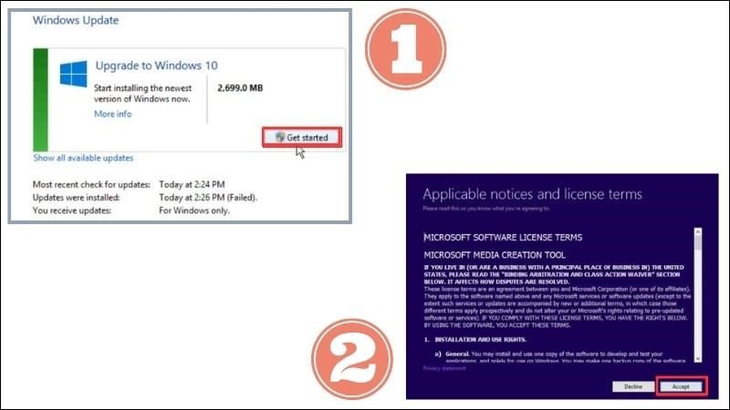 Bắt đầu quá trình nâng cấp Windows 8.1 lên Windows 10 miễn phí