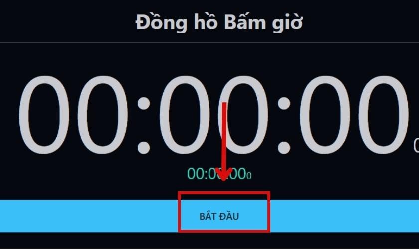 Bắt đầu tính giờ với công cụ bấm giờ online trên laptop
