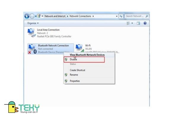 Bật hoặc tắt kết nối Bluetooth trên Windows 7