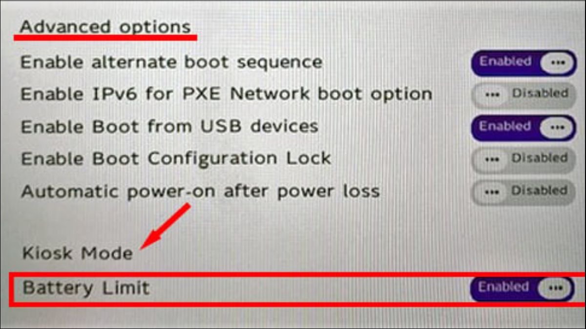 Bật tùy chọn Battery Limit trong UEFI của Microsoft Surface để giới hạn sạc