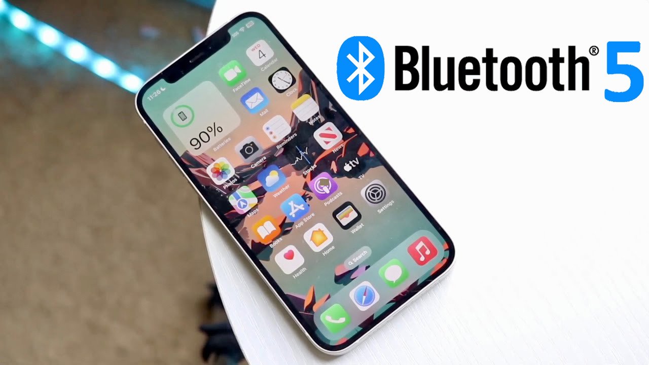 Biểu tượng Bluetooth 5.0 đại diện cho công nghệ kết nối không dây tiên tiến
