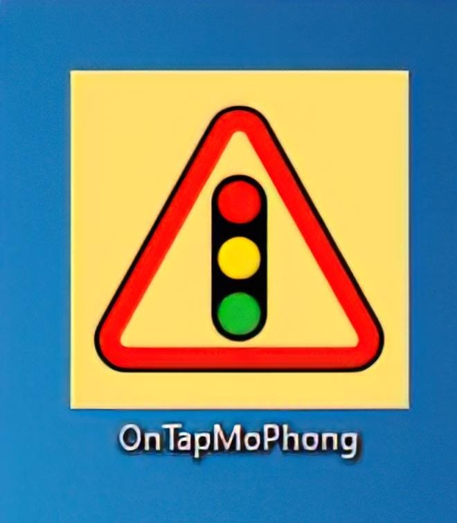 Biểu tượng của phần mềm mô phỏng 120 tình huống giao thông trên màn hình máy tính