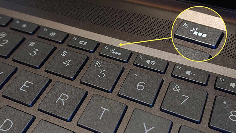 Biểu tượng đèn bàn phím trên phím chức năng laptop