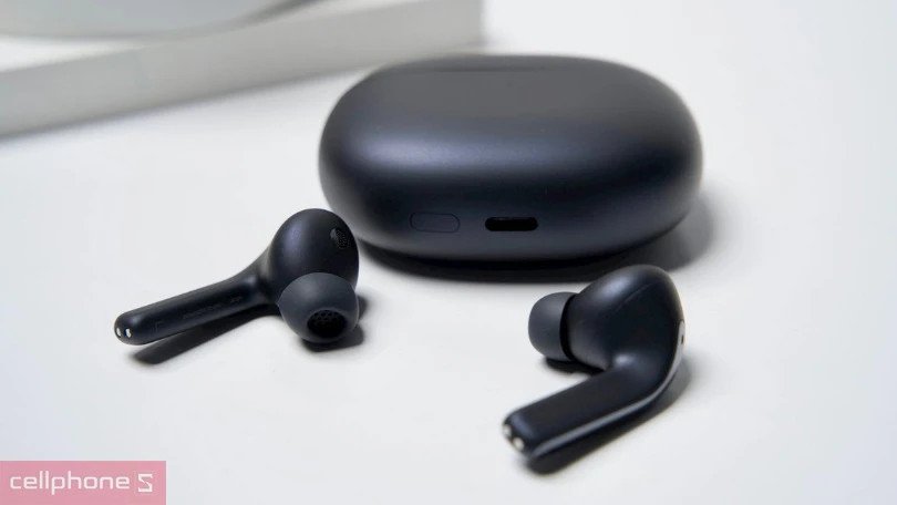 Biểu tượng dung lượng pin lớn trên tai nghe bluetooth giá rẻ dưới 200k, thể hiện khả năng sử dụng lâu dài.