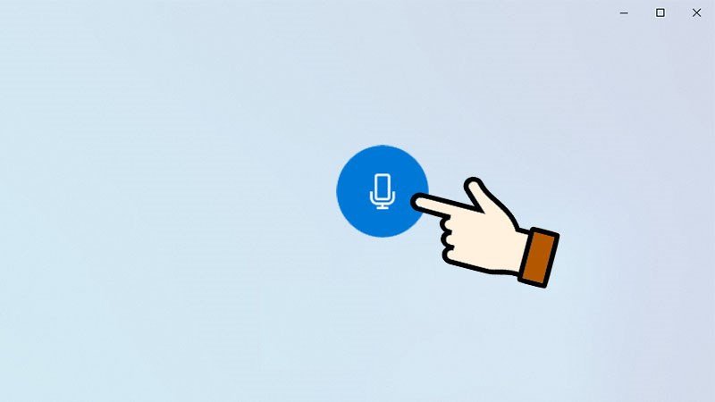 Biểu tượng micro để bắt đầu ghi âm trên laptop Windows 10