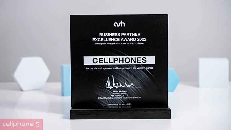 Biểu tượng thương hiệu Marshall, đại diện cho chất lượng âm thanh cao cấp