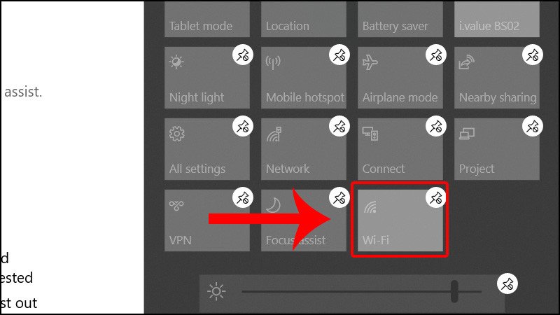 Biểu tượng WiFi đã được thêm vào