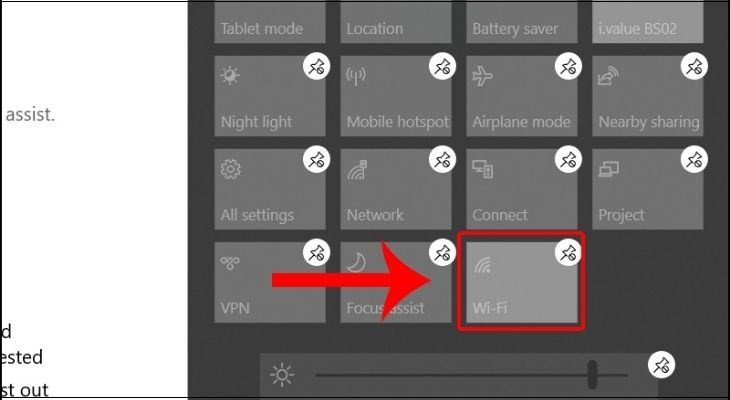 Biểu tượng Wifi đã xuất hiện trở lại sau khi khắc phục lỗi