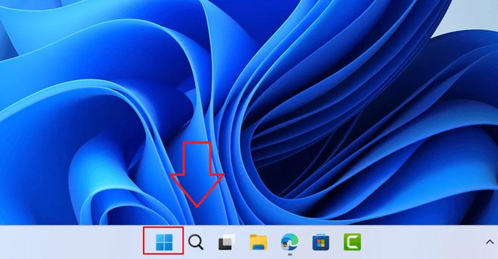 Biểu tượng Windows trên thanh Taskbar, điểm khởi đầu để truy cập cài đặt camera trên laptop