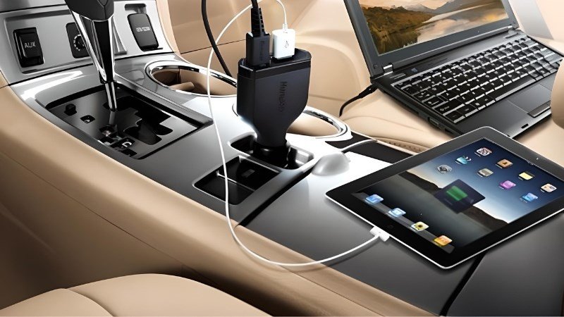 Bộ biến tần là thiết bị sạc laptop cần thiết để sạc từ ắc quy ô tô