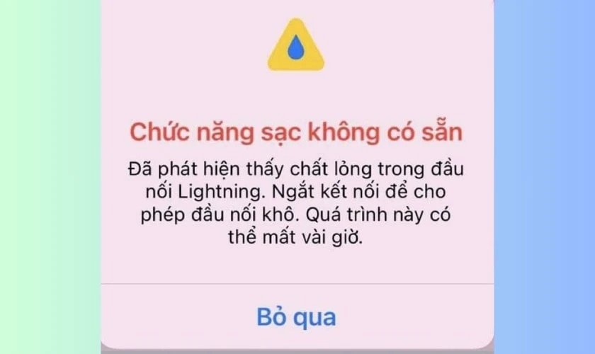 Bỏ qua cảnh báo lỗi cổng kết nối tạm thời trong trường hợp khẩn cấp.