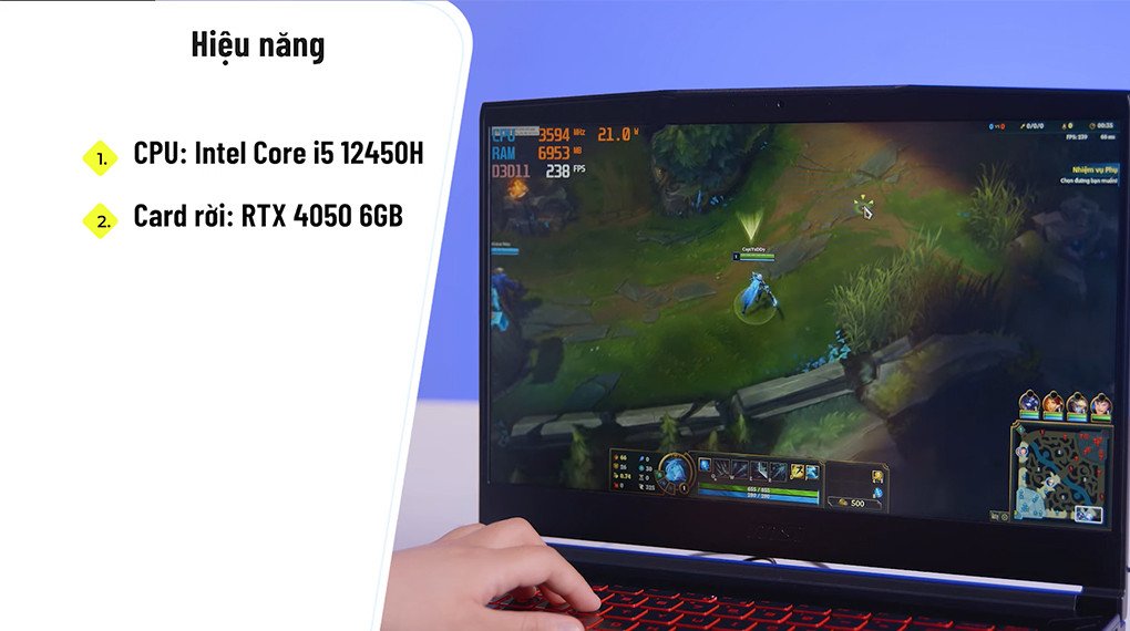 Bộ vi xử lý Intel Core i5-12450H mạnh mẽ trên laptop MSI Gaming GF63 12VE-460VN