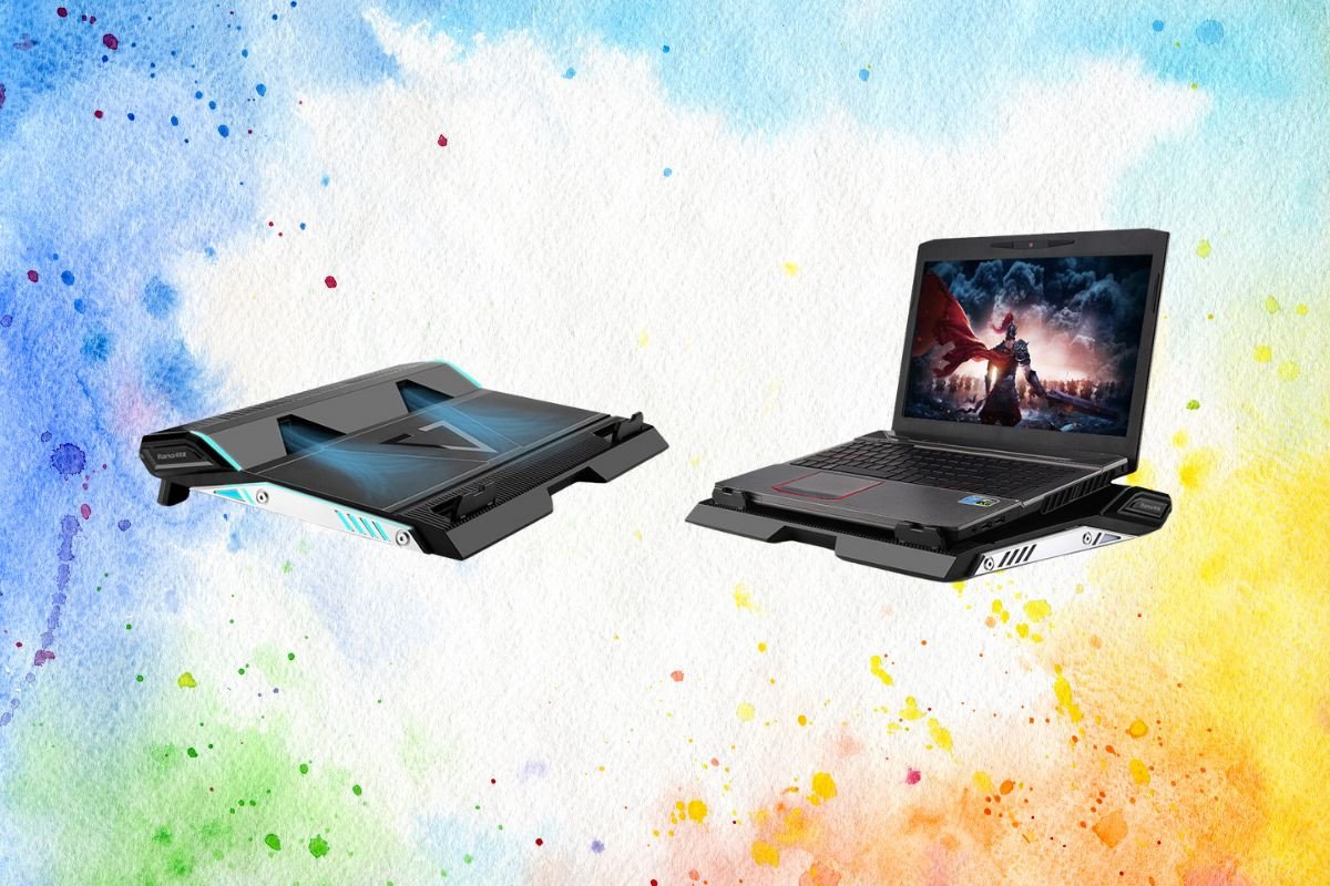 Bước 1: Đặt laptop Asus lên đế tản nhiệt để tăng cường làm mát laptop Asus