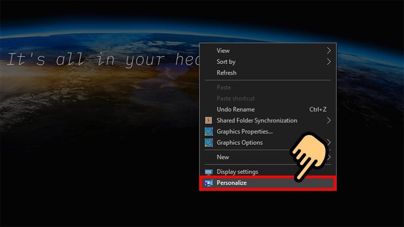 Các bước cá nhân hóa màn hình để cài đặt hình nền laptop mới