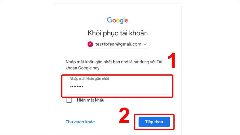 Các bước đặt lại mật khẩu Gmail trên laptop khi quên mật khẩu gần nhất