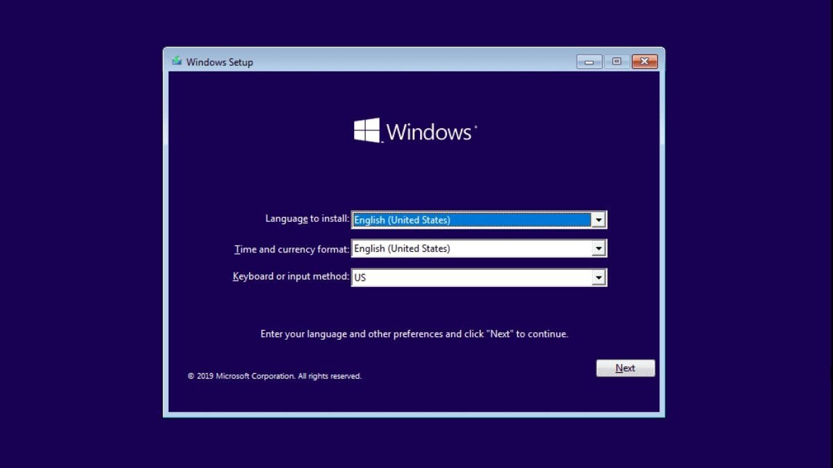 Các bước thiết lập ban đầu cho Windows sau khi reset laptop Dell