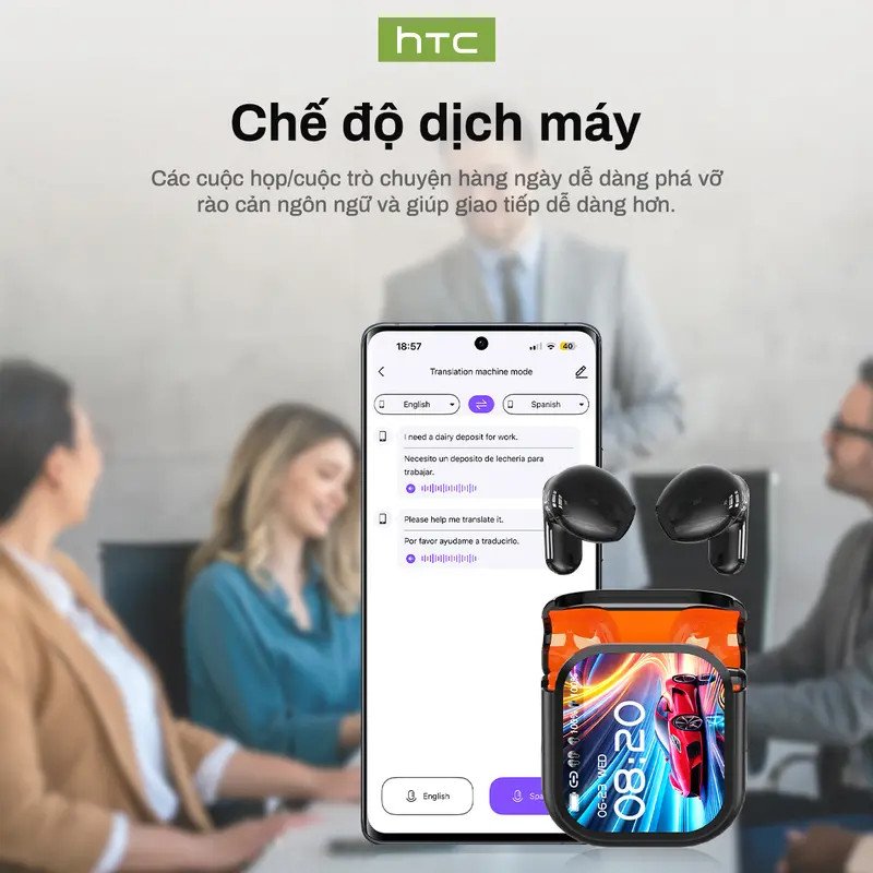 Các chế độ dịch thuật của tai nghe HTC NE20 AI