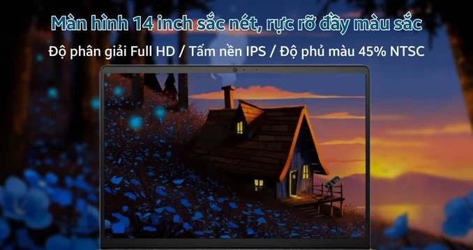 Các cổng kết nối đa dạng trên laptop Dell Inspiron 14 5440 D0F3W