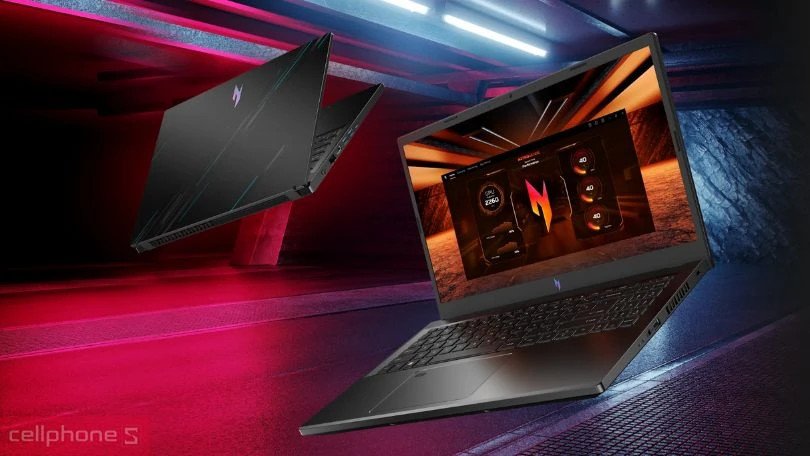 Các cổng kết nối đa dạng (USB, HDMI, Ethernet) trên thân máy laptop gaming Acer Nitro V ANV15-51-57B2