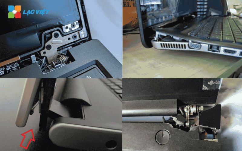 Các dấu hiệu cho thấy bản lề laptop bị gãy hoặc hỏng